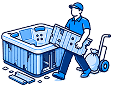 Professional Hot Tub Demolition in the Denver and Aurora areas in Colorado